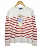 ポロ ラルフローレン POLO RALPH LAUREN ストライプド フライト スーツ Polo ベア スウェットシャツ SP(M-L相当) WHITE/RED(ホワイト/レッド) 春秋