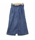 ユニクロ UNIQLO ハイウエスト デニム ナロースカート S インディゴ