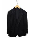 G2LV7T ストレッチ ジャージー素材 シングルブレスト テーラードジャケット 52(XL) BLACK(ブラック)