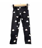 エイチ&エム H&M ゴムウエスト ハートプリント コットンパンツ 4-5Y ダークグレー
