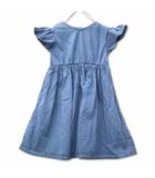  apres les cours Vネック フリルスリーブ デニム ワンピース 100 インディゴ