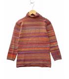 マーガレットハウエル MARGARET HOWELL ウール ハイネック マルチボーダー ニット セーター 2(M) MULTCOLLAR(マルチカラー) 秋冬