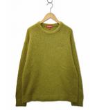 シュプリーム SUPREME Mohair Sweater クルーネック ロゴ刺繍 モヘヤ ニット セーター XL MUSTARD(マスタード)