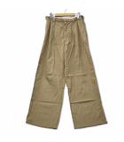 ユニクロ UNIQLO タック ワイドパンツ コットン ブレンド W76 ベージュ