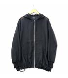 Les Fleurs シアーメッシュZIPパーカー ドローコード 羽織 ブラック F