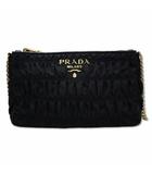 プラダ PRADA 1BH152 テスート ゴーフル ナイロン チェーン ショルダーバッグ ポシェット BLACK(ブラック)