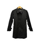ミドルコート 長袖 コットン 無地 内総柄 日本製 PP-KS-62394 M  黒 ブラック