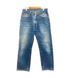 unique clothing warehouse デニム ジーンズ パンツ ジップフライ ダメージ加工 インディゴブルー