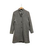 ミラショーン mila schon コート 長袖 ハイネック ヘリンボーン柄 ウール混 500-85198 40 グレー