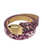 ダイアンフォンファステンバーグ DIANE von FURSTENBERG ベルト バックルベルト ゴールド金具 総柄 紫 パープル ゴールド