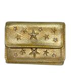 ジミーチュウ JIMMY CHOO 財布 三つ折り財布 スモールウォレット スター スタッズ レザー ゴールド