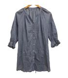 グローバルワーク GLOBAL WORK シャツ トップス 半袖 無地 F 青 ブルー