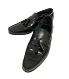 プラダ PRADA タッセルローファー サイズ7 革靴 フルサドル Uチップ イタリア製 黒 ブラック