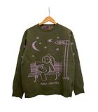 マークジェイコブス MARC JACOBS Heaven by Marc Jacobs ニット セーター 長袖 クルーネック 総柄 ウール P100003620 XS カーキ 紫 パープル