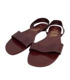 ザラ ZARA フラットサンダル 無地 38 バーガンディ