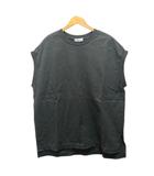 チャオパニック ティピー CIAOPANIC TYPY Tシャツ クルーネック コットン サイドスリット バックプリント ノースリーブ F チャコールグレー