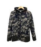  クリスモンテス Chrismontez パーカー モヘヤ混 迷彩柄 総柄 長袖 2 紺ネイビー グレー ダークグレー