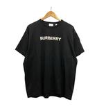 バーバリー BURBERRY Tシャツ 半袖 クルーネック ロゴプリント コットン 8055307/72Q M 黒 ブラック 白 ホワイト