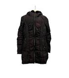 ジェオスピリット Geospirit ダウンコート 長袖 刺繍 リボン フード バーガンディー