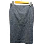 ラルフローレン RALPH LAUREN スカート タイトスカート バックスリット ウール混 無地 ひざ丈 0 グレー