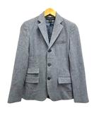 ラルフローレン RALPH LAUREN ジャケット テーラード シングル ヘリンボーン アメリカ製 ウール混 アンゴラ混 2 紺 ネイビー