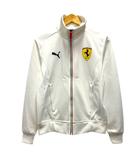 ×Ferrari ジャンパー ブルゾン ジャージ メッシュ プリントロゴ 長袖 XS 白 ホワイト