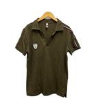  レノッチ LENOTCH ポロシャツ 半袖 ロゴ ポリウレタン混 カーキ