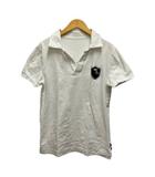  レノッチ LENOTCH ポロシャツ 半袖 ロゴ ポリウレタン混 白 ホワイト