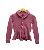 ラルフローレン RALPH LAUREN カーディガン 長袖 無地 ロゴ刺繍 コットン 140 ピンク 緑 グリーン