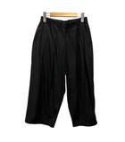 ミズイロインド mizuiro ind パンツ ボトムス サルエルパンツ タック 無地 2 黒 ブラック