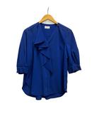 グレースクラス GRACE Class カットソー 長袖 Vネック 無地 2824 7107-0 36 青 ブルー