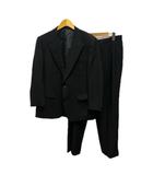 アクアスキュータム AQUASCUTUM スーツ フォーマル セットアップ ジャケット 長袖 パンツ 無地 日本製 カシミヤ混 AQ10R001A 黒 ブラック