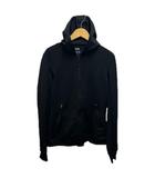 ユニクロ UNIQLO パーカー 長袖 フード ポリウレタン混 無地 M 黒ブラック