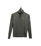 キャロウェイ CALLAWAY ゴルフウエア ニット セーター 長袖 タートルネック ロゴ刺繍 ウール混 241-5260972 M グレー 白 ホワイト