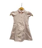 ファミリア Familiar ワンピース 半袖 ラウンドカラー ボーダー コットン混 110 ピンク