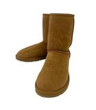 アグ オーストラリア UGG australia SN5825 レディースシューズ ショートブーツ ムートン ラウンドトゥ フラット スエード ロゴ 無地 裏ボア US5 22.0cm キャメル 茶 ブラウン