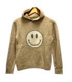 アンレクレ en recre ニットパーカー セーター ウール スマイル 長袖 38 ベージュ