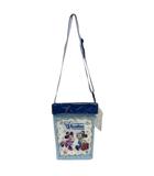 ディズニー Disney レジャー 斜め掛け ショルダーバッグ ポップコーンケース ウェットシートケース付き タグ付き ビニール ミッキー ミニー バケーションパッケージ マジックテープ開閉 青 ブルー 水色