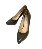 パンプス シューズ ポインテッドトゥ ピンヒール 35 グレー ベージュ