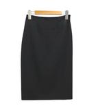 ラルフローレン RALPH LAUREN スカート タイトスカート ウール混 ミモレ丈 無地 0 黒 ブラック