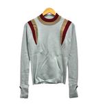 マルニ MARNI ニット セーター ウール リブ 長袖 38 水色 ライトブルー 赤 レッド ベージュ