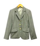 オットー OTTO ジャケット ブレザー ウール混 総柄 長袖 9 緑 グリーン