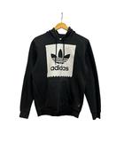 アディダスオリジナルス adidas originals パーカー 長袖 プリント フード コットン混 CW2358 S 黒 ブラック 白 ホワイト