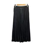 ロベルトコリーナ ROBERTO COLLINA スカート プリーツ フレア シースルー ロング丈 S 黒 ブラック