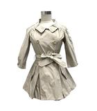 コート ブルゾン ベルト ナイロン 七分袖 38 ライトベージュ