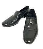 アレキサンダーマックイーン ALEXANDER MCQUEEN オペラシューズ ローファー スリッポン ワンポイント 42 黒 ブラック