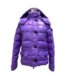 モンクレール MONCLER AIGUILLE ダウンジャケット ブルゾン フード ナイロン フェザー混 ロゴ 長袖 00 紫 パープル