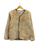 チャンピオン CHAMPION ボアジャケット 長袖 Vネック 無地 CW-N605 M ベージュ 紺 ネイビー