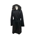 マックスマーラ MAX MARA コート ロング フード 長袖 ベルト カシミア混 無地 40 黒 ブラック