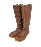 カンペール CAMPER ロングブーツ レザー 裏ボア 35 茶 ブラウン